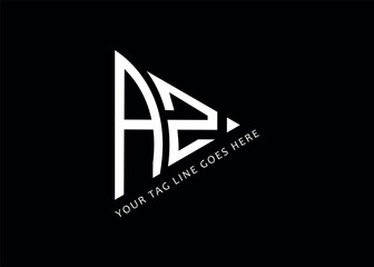 A Z TRIANGLE letter logo design
