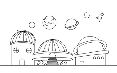 Planetarium. Building. Planet. Space. Star