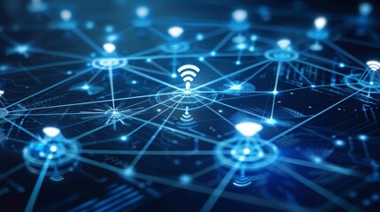 Obraz premium The Evolution of Connection: Wireless Signs in the Digital Frontier