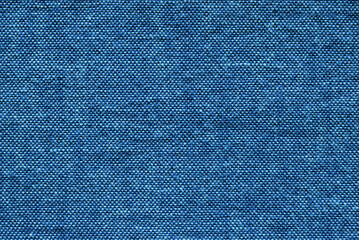 Linen texture, blue denim cotton canvas fabric texture as background
