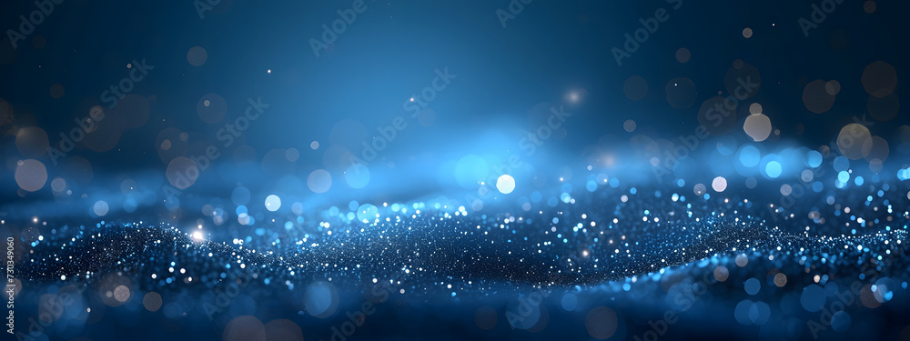 Aufkleber a dark blue abstract background featuring a glow particle effect. the image includes abstract blue l