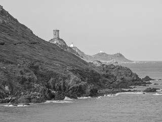 Die Insel Korsika im Mittelmeer