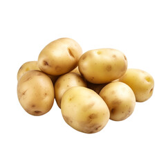 potatoes isolated on a white background with clipping path. 3d rendering