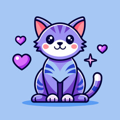 cute cat vector sticker