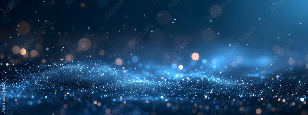 Aufkleber a dark blue abstract background featuring a glow particle effect. the image includes abstract blue l