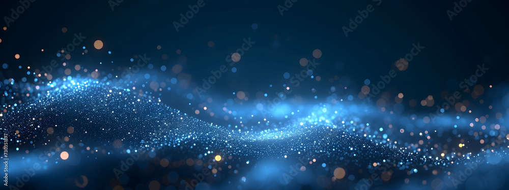 Aufkleber a dark blue abstract background featuring a glow particle effect. the image includes abstract blue l