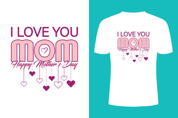 Mothers Day Tshirt Design vector editable file. My First Mother's Day Tshirt Design Template