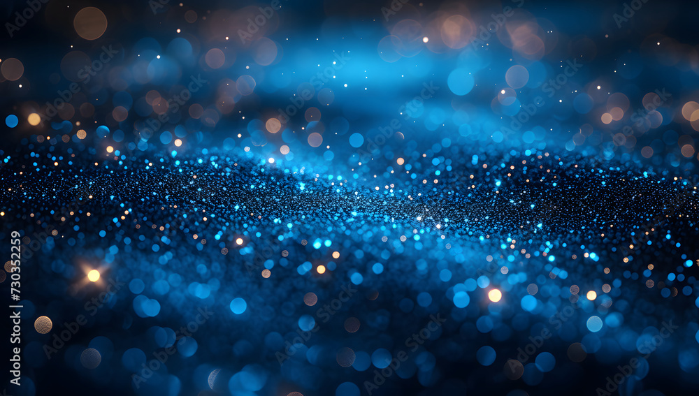 Aufkleber a dark blue abstract background featuring a glow particle effect. the image includes abstract blue l