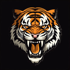 Tiger vector illustration for logo or design 