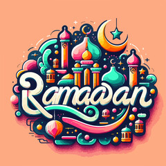 islamic greeting template background design illustration sticker