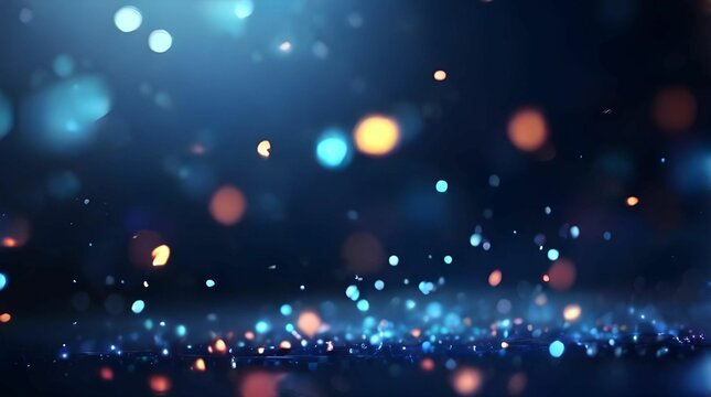 Modern Background Design: blue and glow particle abstract bokeh background
