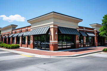 Commercial Building Fascia Logo And Signage Mockup The Exterior Wall Of A Contemporary Commercial Style Building With Aluminium Metal Composite Panels And Glass Windows For Logo And Sign Board Mockup 
