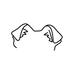 hand drawn dog ears