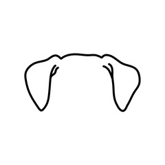 hand drawn dog ears