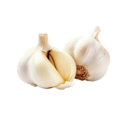 Garlic isolated on a white background with clipping path. 