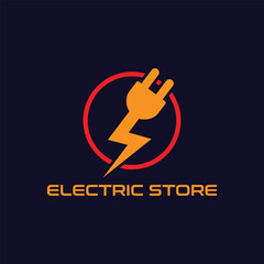 Fototapeta na wymiar eco electric store logo design vector