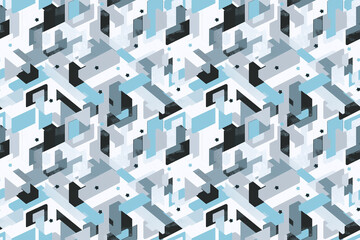 Abstract geometric background with blue cubes.
