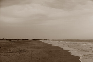 Fototapeta na wymiar Beach sand dune sea in southern France