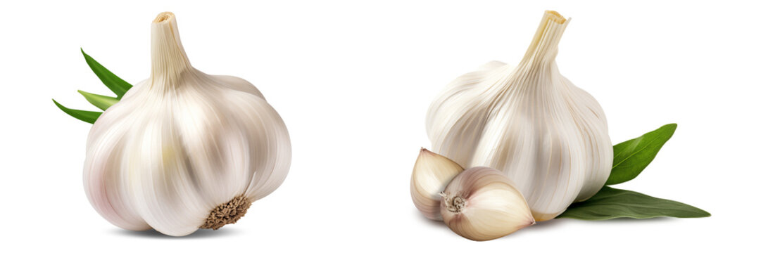 Set of garlic on transparency , png