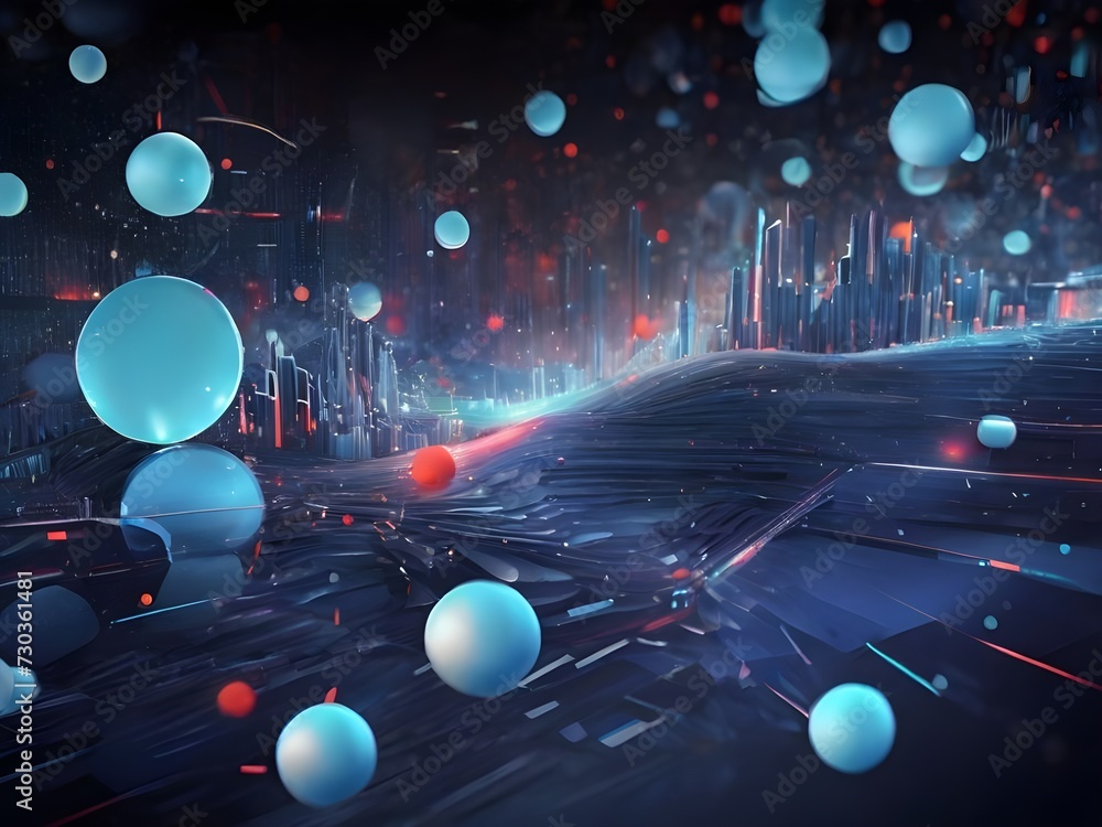 Poster abstract technology big data background concept.