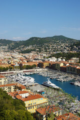 Naklejka na ściany i meble The panorama of Port Lympia, Nice, France
