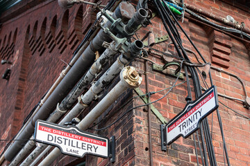 sign in the city distillery district