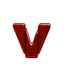 Symbol made of red vertical blocks. letter v
