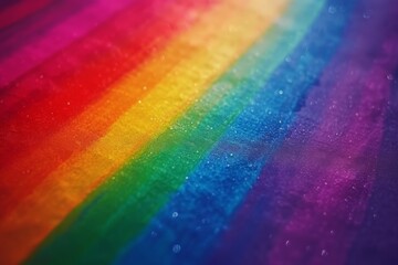 Fototapeta premium Motley colored strips rainbow multi color resplendent tape, bright light blue. Neon line translucency. Abstract coil smooth shiny illustration. formlessness vivid glowing luminous wallpaper
