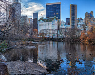 Central Park, New York City at the lake