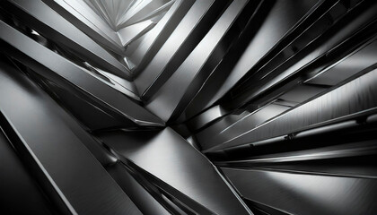 Variable geometric shapes of different smooth steel structures. Steel alloy for modern backgrounds....