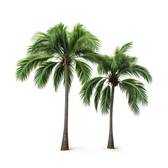 Palm trees isolated on white