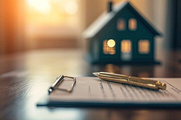 A realtor finalizes a mortgage agreement with a joyful young couple, marking the purchase of their new home. This encapsulates the essence of home ownership and securing a property loan
