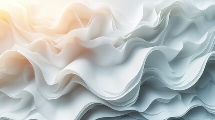 Obraz premium Abstract White Curved Paper, Background HD, Illustrations