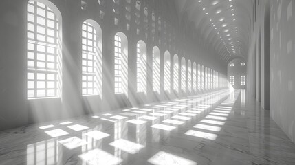Abstract White Space Architecture Perspective, Background HD, Illustrations