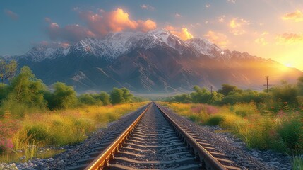 Fototapeta premium Almaty Kazakhstan 0427 Passing Track, Background HD, Illustrations