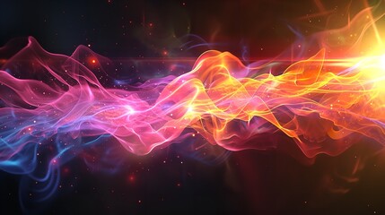 Fototapeta premium Colorful Abstract Background with Wavy Lines