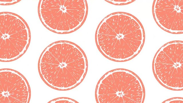 Orange fruit abstract pattern background Animation 2
