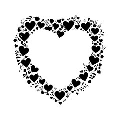 valentine clipart, valentine wreath, heart, love, valentine, vector, illustration, design, day, card, romance, decoration, flower, shape, holiday, floral, frame, wedding, symbol, pink, celebration,