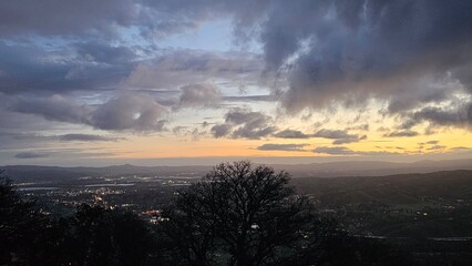 sunset in the mountains