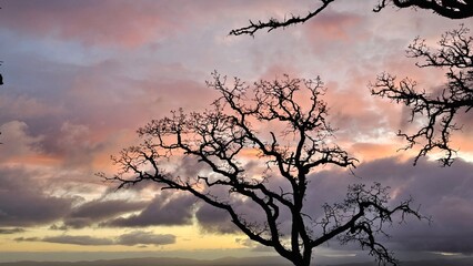 sunset in the mountains