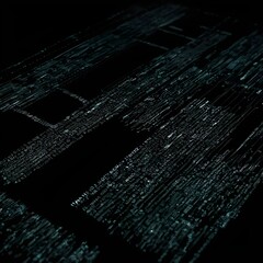 Image of data processing over black background