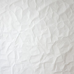 Naklejka premium Close-Up View of a White Crumpled Paper Texture Background Created With Generative AI Technology