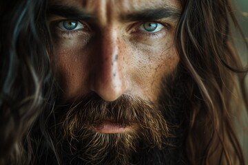 Portrait of Jesus Christ, close-up.