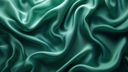 Obraz premium Dark Teal Green Silk Satin Shiny, Background HD, Illustrations