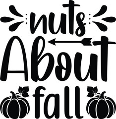 Nuts about fall t-shirt design