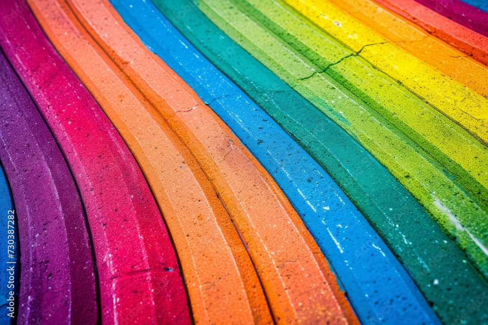 Poster gradient snippets rainbow multicolored color suffused shreds, neon light psychedelic. vivid bright g