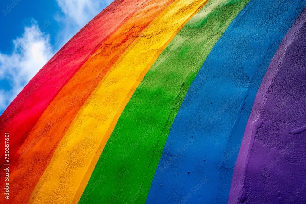 Poster gradient snippets rainbow multicolored spectrum shreds, neon light tolerance. vivid bright immateria