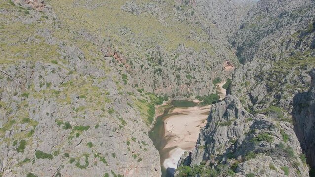mountains mallorca in summer sea coast tramuntana