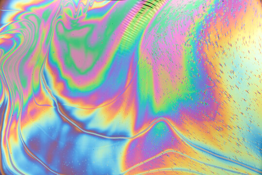 Thin-film Interference Iridescent Science Experiment Soap Colorful Texture Rainbow background Spectrum 