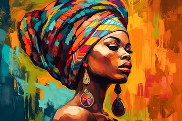 woman wearing tribal paint on her face